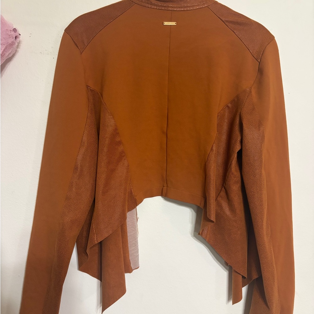Guess Women's Rust Leather-Effect Jacket - Picture 7 of 11